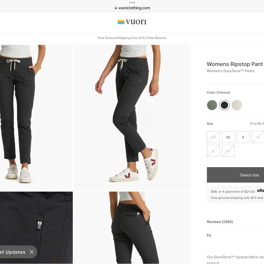Like new Vuori Ripstop Pant